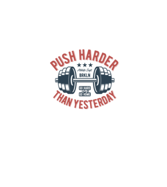push harder model gri pe tricou