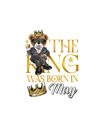 The king was born int MAY model alb pe tricou