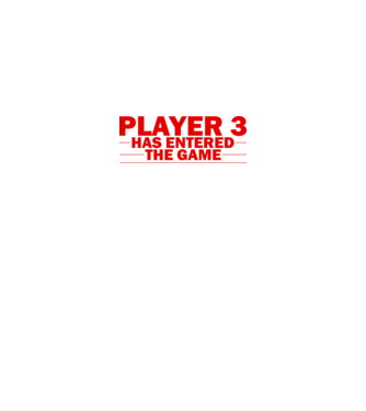Player 3 entered the game model alb pe tricou