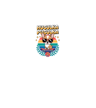 Huculka Puculka Câine 2 model alb pe tricou