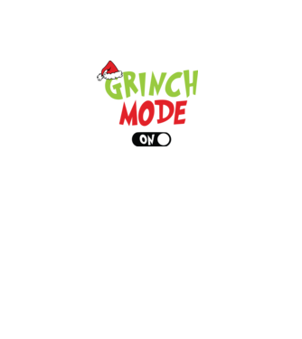 Grinch Mode model alb pe tricou