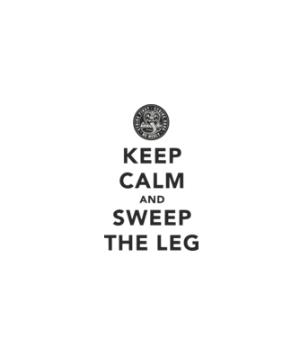 Keep calm and weep the leg cobra kai model alb pe tricou