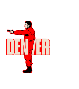 denver la casa de papel model alb pe tricou