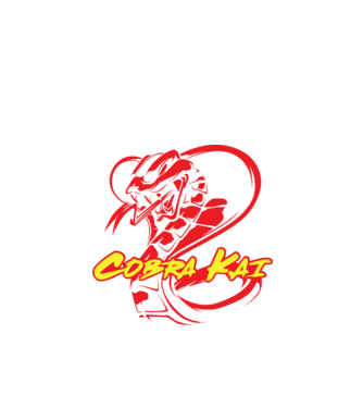 cobra kai simple model negru pe tricou