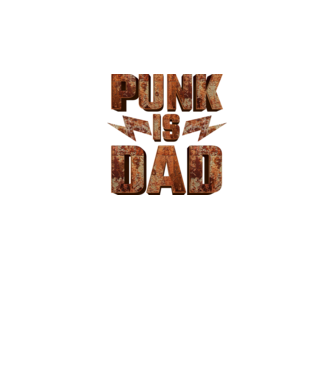PUNK IS DAD model negru pe tricou