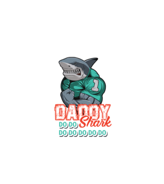 Daddy Shark do do do do model alb pe tricou