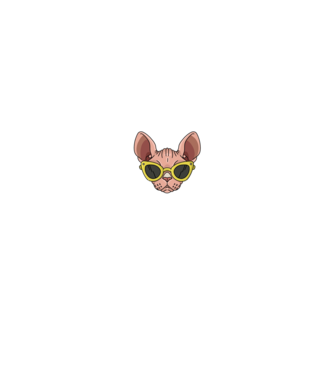 cool cats have no hair model negru pe tricou