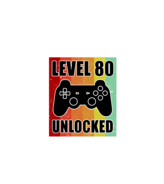 level 80 unlocked retro gamer model negru pe tricou