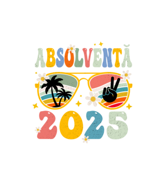 Absolventă 2025 model nisipiu pe tricou