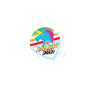 Rainbow smash model negru pe tricou