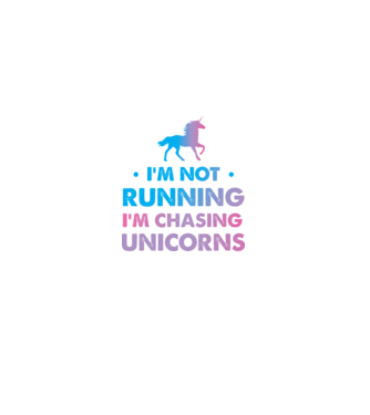 Unicorn Alergare model alb pe tricou