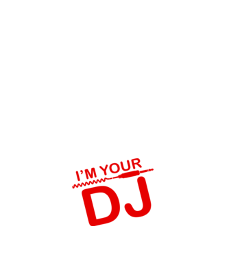 Im your DJ model alb pe tricou