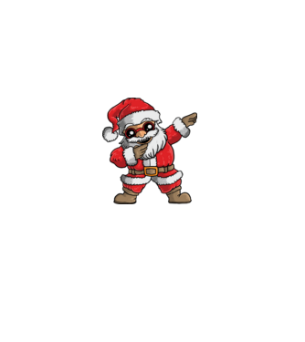 Santa dab model negru pe tricou