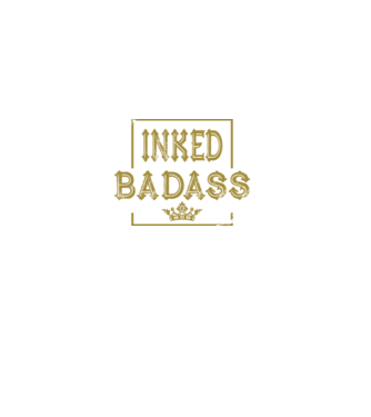 Inked Badass model negru pe tricou