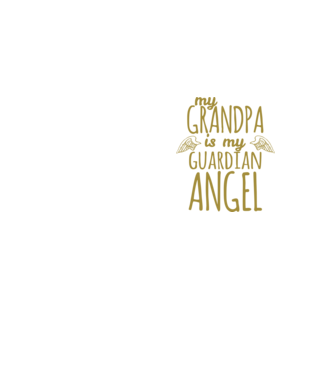 My grandpa is my guardian angel model galben neon pe tricou