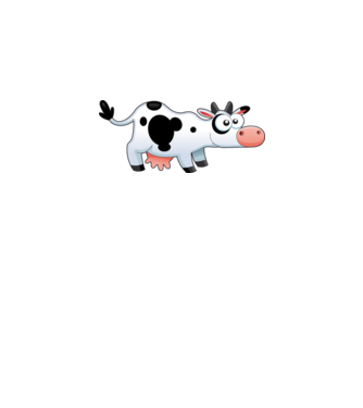 Cow model albastru regal pe tricou