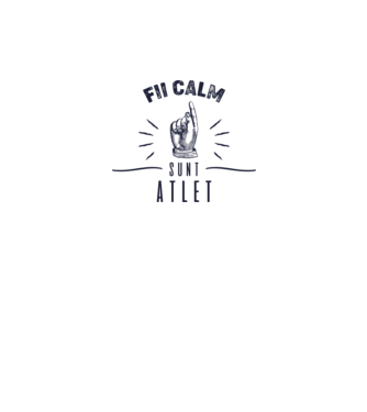 Fii calm, sunt ATLET model galben neon pe tricou