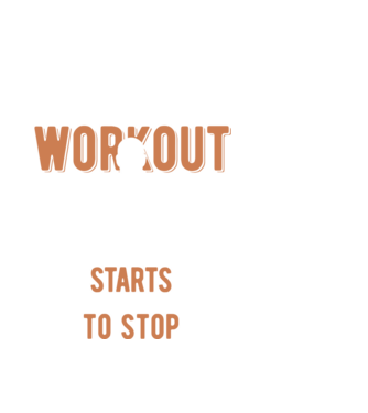 The Real Workout model alb pe tricou