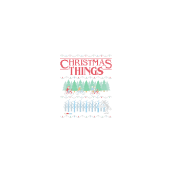 christmas things ugly sweater model negru pe tricou