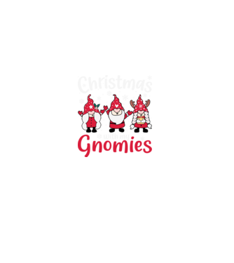 Christmas with my gnomies model negru pe tricou