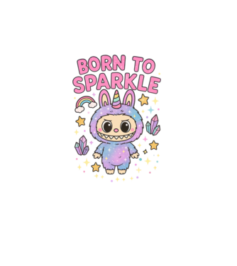 Born to sparkle model turcoaz pe tricou