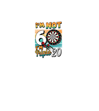 Darts Birthday 60 years old model turcoaz pe tricou