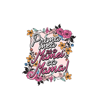 Prima mea zi a mamei ca mamă model alb pe tricou