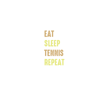 eat sleep tennis repeat model negru pe tricou
