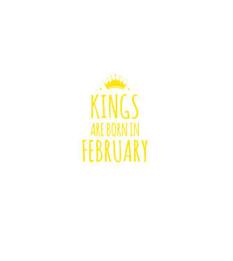 Kings are born in - February model roșu pe tricou