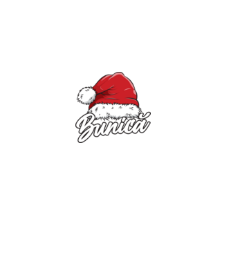 bunică Santa Hat model negru pe tricou
