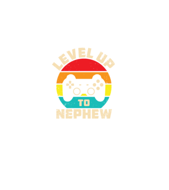 Level Up Nephew model negru pe tricou