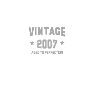 Vintage - 2007 model gri închis pe tricou