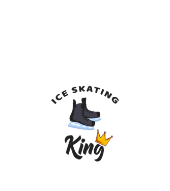 Ice skatin King model negru pe tricou