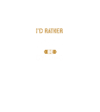 I'd rather be cycling model negru pe tricou