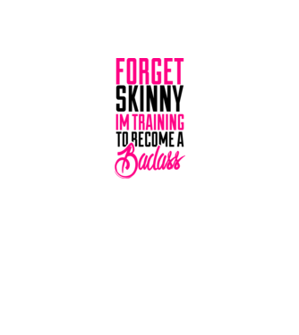 Forget Skinny model alb pe tricou