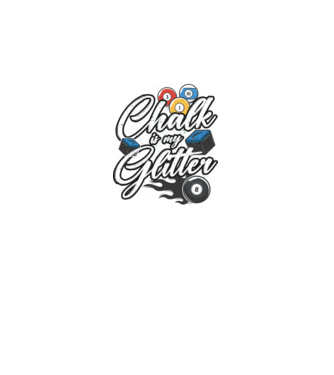 Chalk is my glitter model negru pe tricou