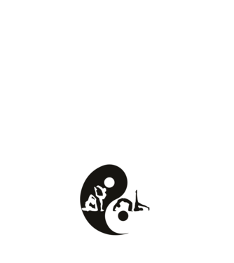 Yoga yin-yang model negru pe tricou