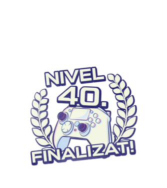 Nivel 40 finalizat! model negru pe tricou