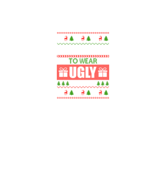 Too Cute for ugly sweater model negru pe tricou