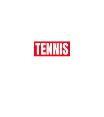 TENNIS HERO model negru pe tricou