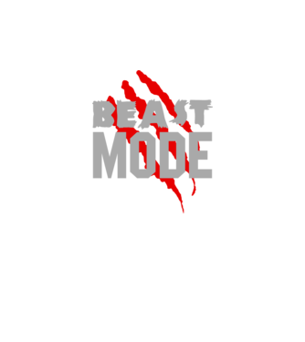 Beast mode model negru pe tricou