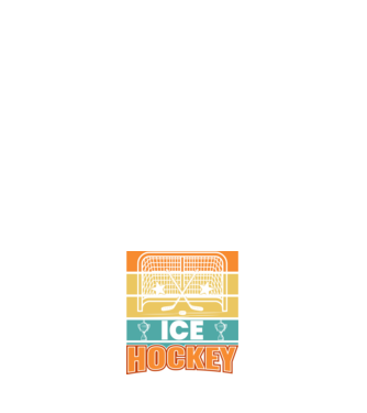 Ice Hockey model alb pe tricou