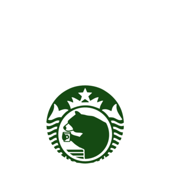 Bear Bucks model alb pe tricou