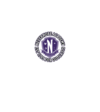  Nevermore academy model negru pe tricou
