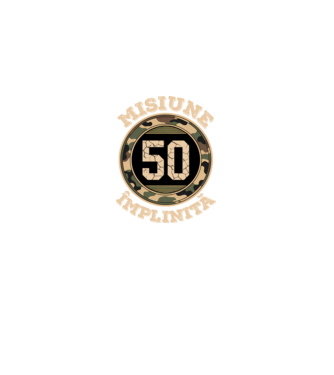 Misiune împlinită 50 model negru pe tricou