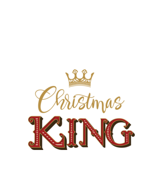 Christmas King model negru pe tricou