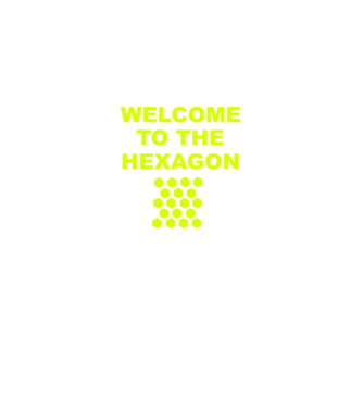 Welcome to the hexagon model albastru închis pe tricou