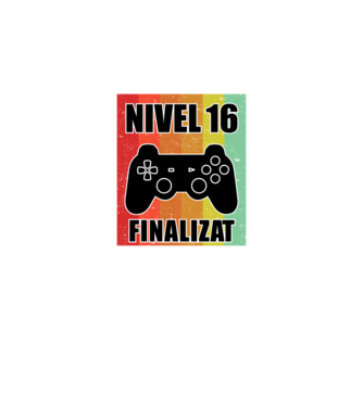 Nivel 16 finalizat model negru pe tricou