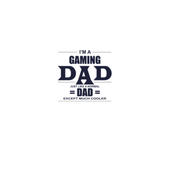 Gaming dad model alb pe tricou