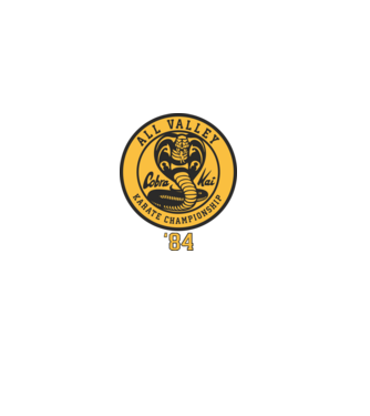 all valley karate cobra kai model negru pe tricou